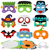 Paquete de 9 Máscaras de Halloween Manualidades para Niños C