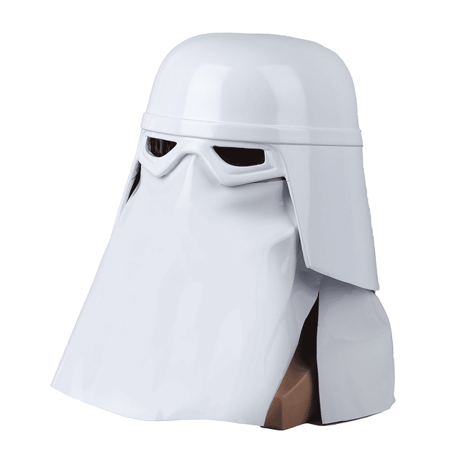 - Casco de cosplay de lujo, color blanco, cabeza completa, a