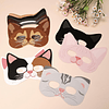 12 Piezas Máscaras de Gato Decoración Facial Tema de Gato Su