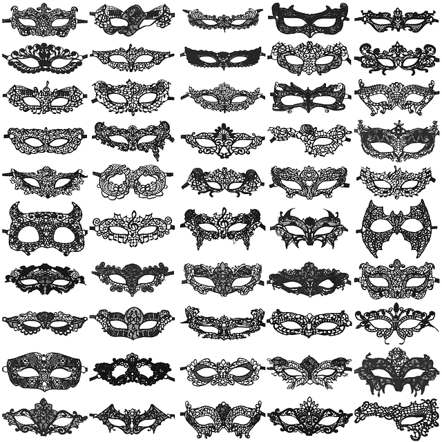 50 Piezas Máscara de Encaje Mascarada Máscara de Ojos Veneci
