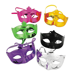 Máscaras metálicas de Mardi Gras de plástico