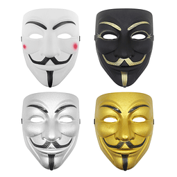 Hacker Mask V para Vendetta Mascarilla para Mujeres Hombres