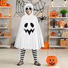 5 Piezas Disfraz de Fantasma Blanco de Halloween Poncho de F