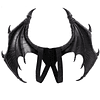 Dragon Wings Mask Tail para niños Cosplay Props Negro