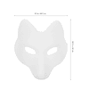 Máscara de zorro en blanco, máscara de gato blanco DIY, másc