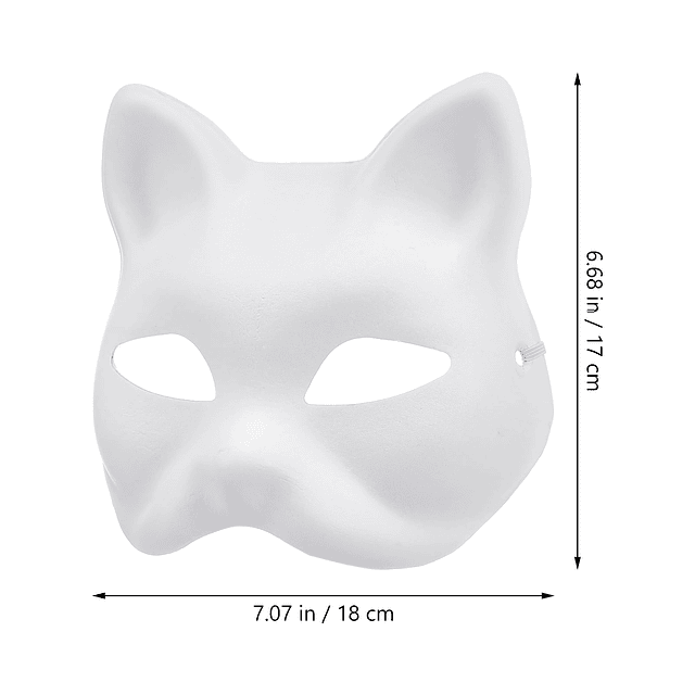 6 máscaras de gato – Máscaras de disfraz de 7 pulgadas para