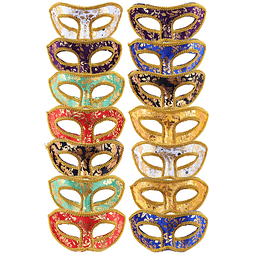 14 PCS/Set Máscaras de Mascarada, Máscaras de Media Cara Uni