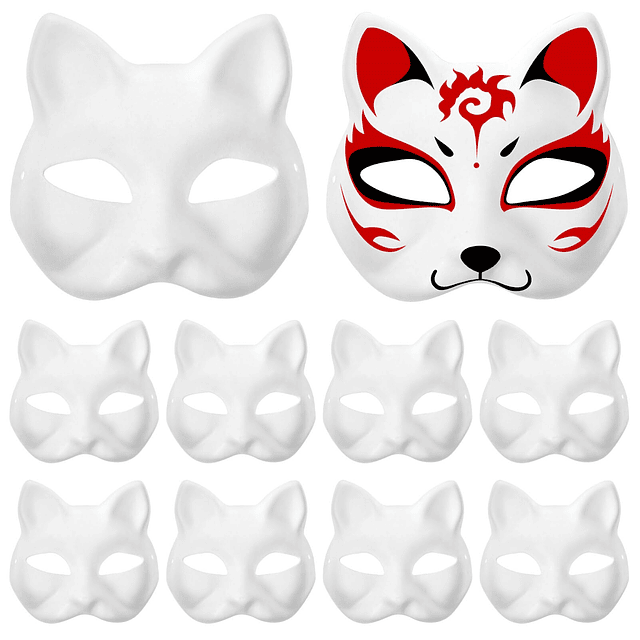 15 máscaras de gato Therian – Máscaras de gato blanco para p