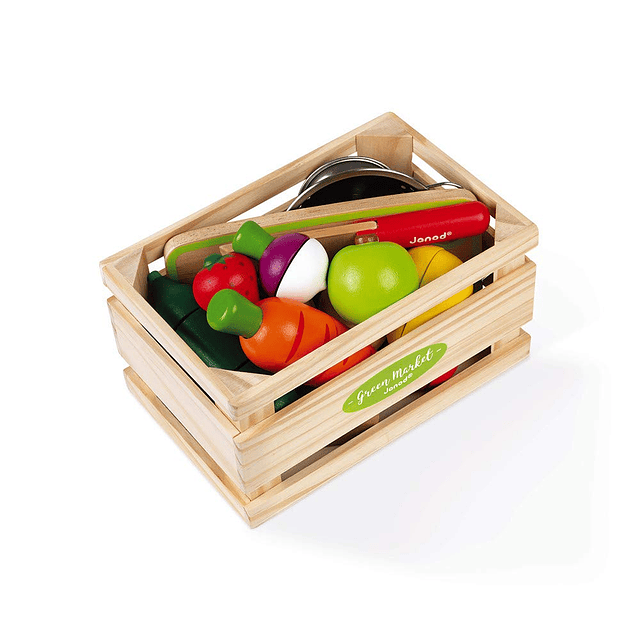 Maxi Set de frutas y verduras - Comida de juguete rebanable