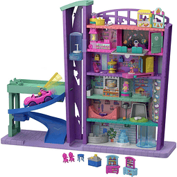 Playset con 3 micromuñecas, 1 coche de juguete, comida y acc