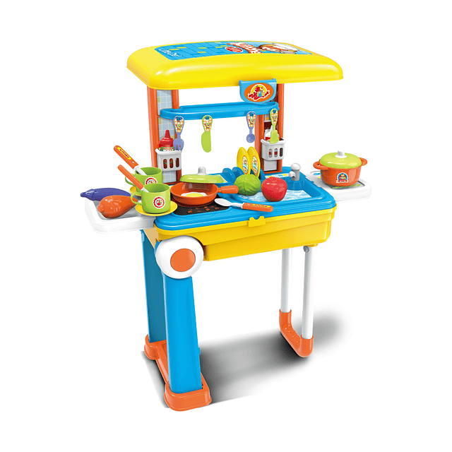 Juego de Cocina con Maleta de Viaje 2 en 1 para Niños | Incl