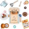 Kids Coffee Maker Juguetes de cocina de madera – Juego de 17