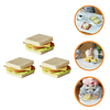 6 sándwiches en miniatura para casa de muñecas, sándwiches d