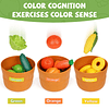 Juego de juguetes de comida para clasificar colores, 30 piez