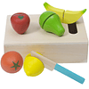 Juego de frutas para cortar de madera – Juguete de comida co