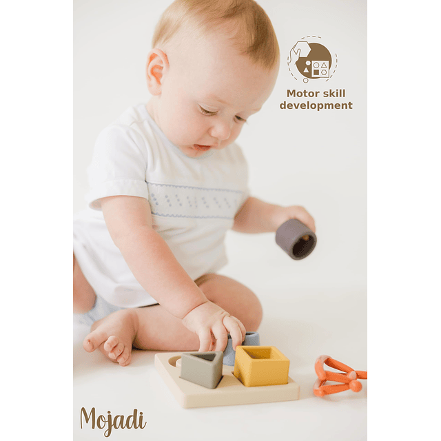 Juego de juguetes para la dentición del bebé Montessori: sil