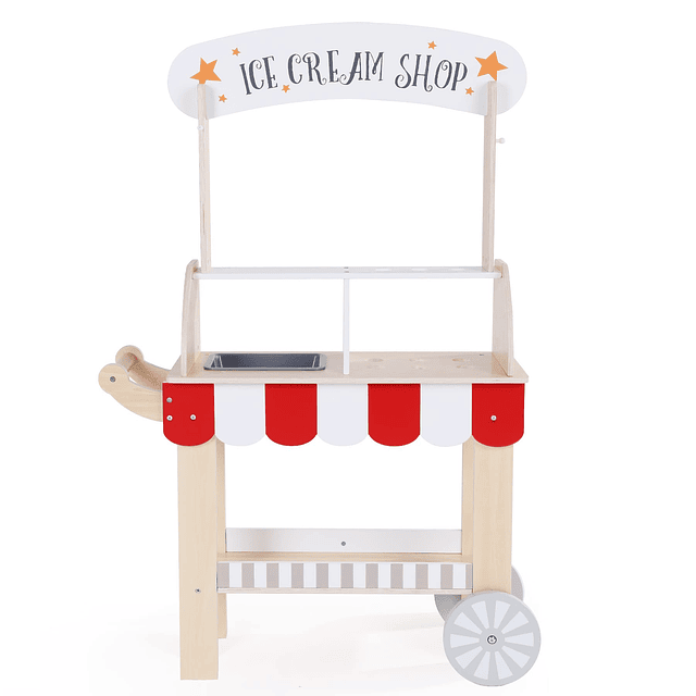 Carrito de helado de madera para niños, camión de helados pa