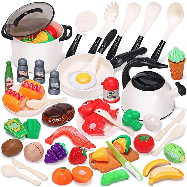 Juego de accesorios de cocina, juego de comida para niños, j