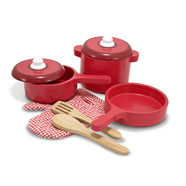 Deluxe Juego de accesorios de cocina de madera - Ollas y sar