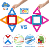 Bloques magnéticos mejorados, juguetes STEM de azulejos resi