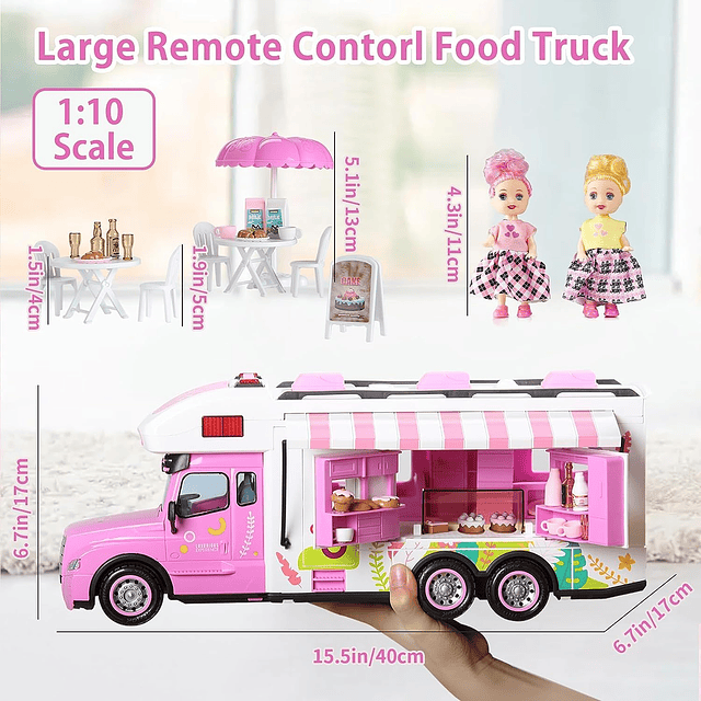 Coche de control remoto para niñas, juego de juguete para ca