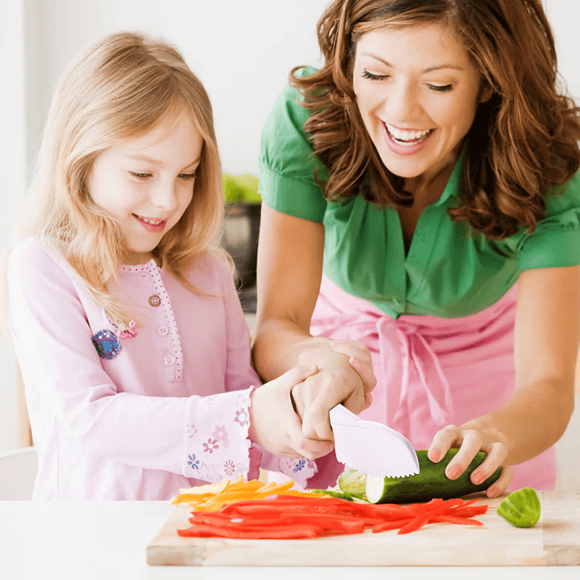 24 Piezas de Cuchillos de Cocina de Madera para Niños, Juego