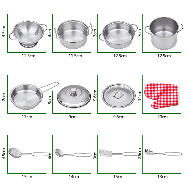 Juego de ollas y sartenes para niños, utensilios de cocina d