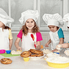 Juego de cocina para niños, utensilios para hornear reales c