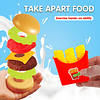 Juego de comida para juego de simulación, hamburguesas frita