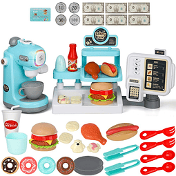 Junior Kids Maker Coffee Play Set y Donuts, para niñas y niñ