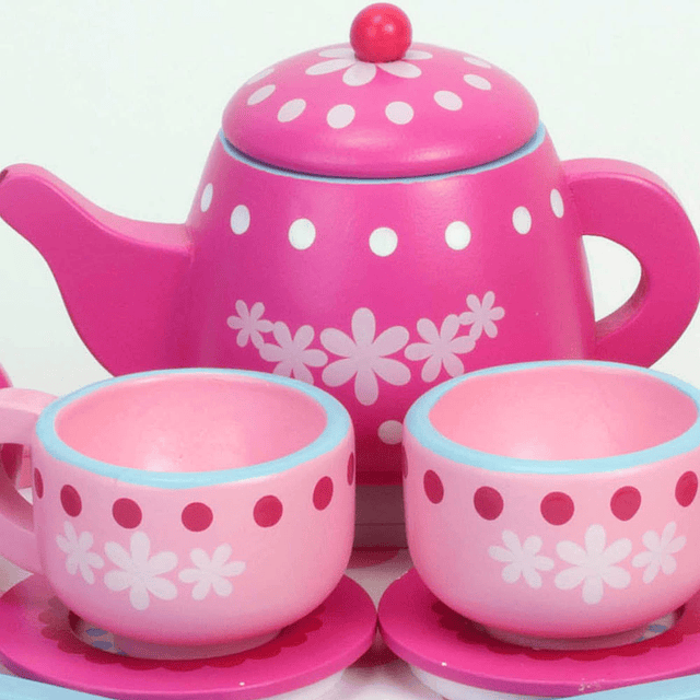 Set de fiesta de té de madera de Sophia