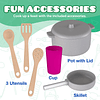 Kiddery Toys Play Kitchen - Juego de cocina de madera para n