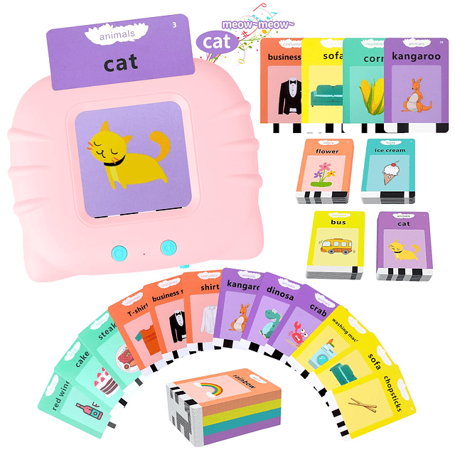 Tarjetas flash parlantes para niños con 224 palabras visuale