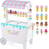 FUTADA Carrito de helado de madera para niños, juguete de tr