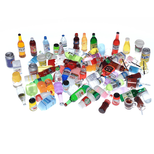 Botellas en miniatura para alimentos y bebidas, juegos de si