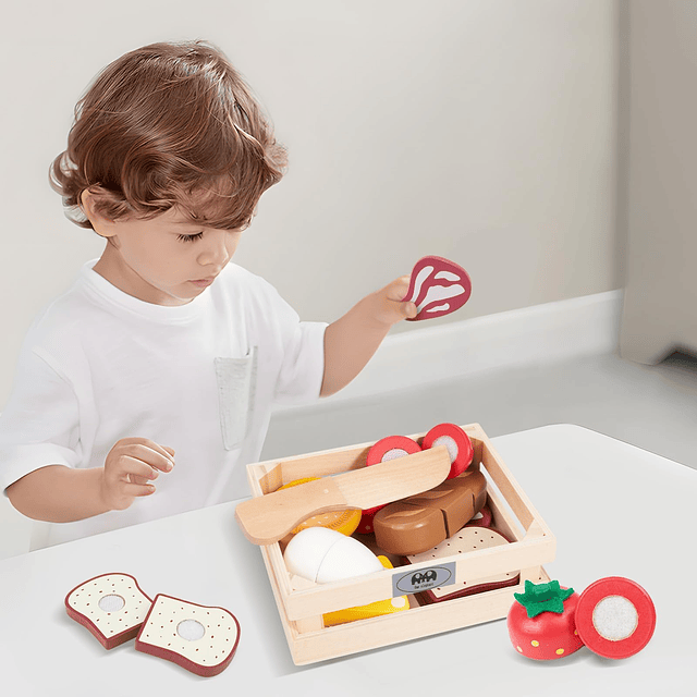 Juegos de comida de madera para niños Cocina Juego de cocina