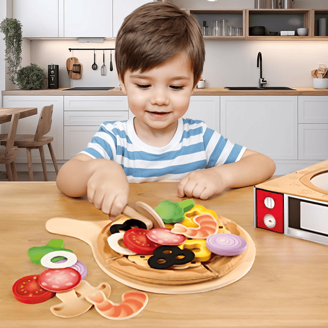 Perfect Pizza Juego de madera para cocina infantil | Horno d