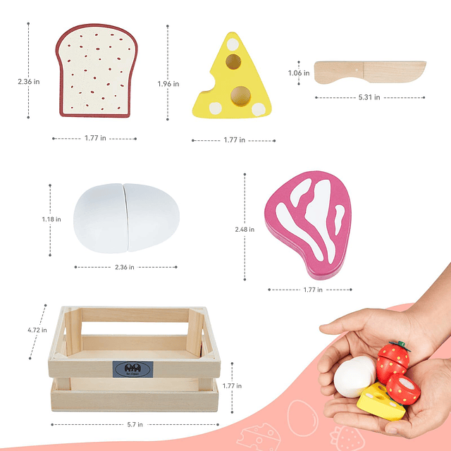 Juegos de comida de madera para niños Cocina Juego de cocina