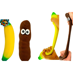 Squishy Poop & Stretchy Banana Fidget Toy (2 Squishies) Jugu