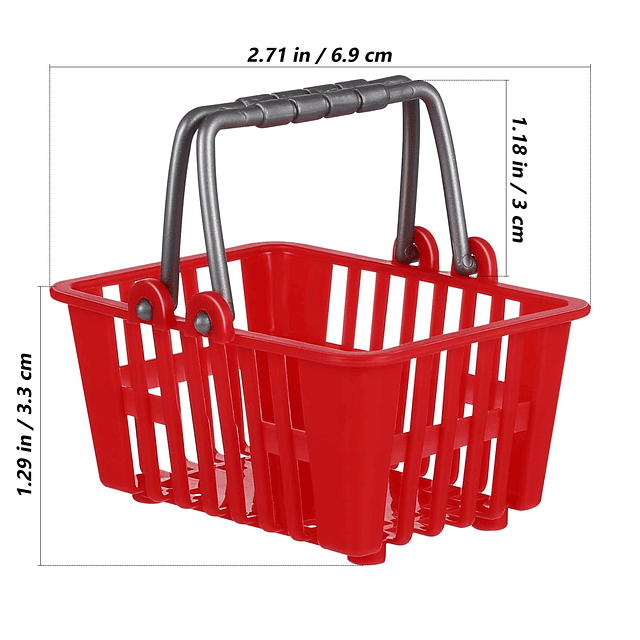 10 Piezas Mini Cesta de Compras Carrito de Compras para Niño