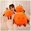 Almohada de felpa naranja, animal de peluche de frutas, almo