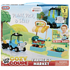 Let's Go Cozy Coupe Farmers Market Playset con vehículo para