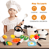 Juego de accesorios de cocina para niños, juego de ollas y s