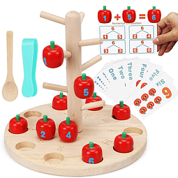 Juguetes de madera Juegos de matemáticas Árbol de juguete de