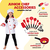 Disfraz de chef para niños con gorro de chef para niños de 3