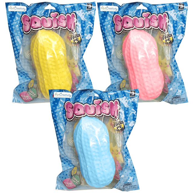 Squish Peanut Toys, juego de 3, juguetes para aliviar el est