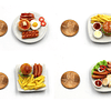 Juego de desayuno mixto de 10 surtidos: comida en miniatura,