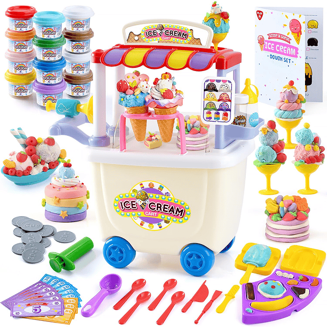 Ice Cream Cart Toys para niños – Juegos de helados de plasti