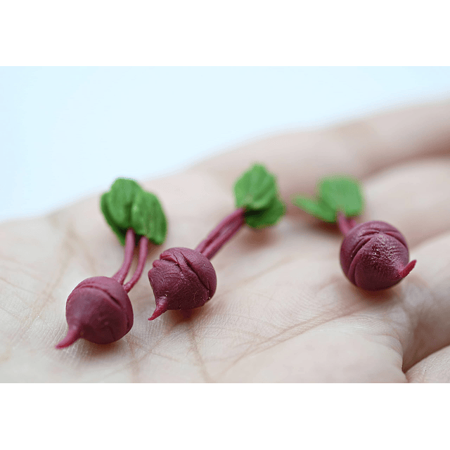 12 remolachas vegetales casa de muñecas miniaturas comida co