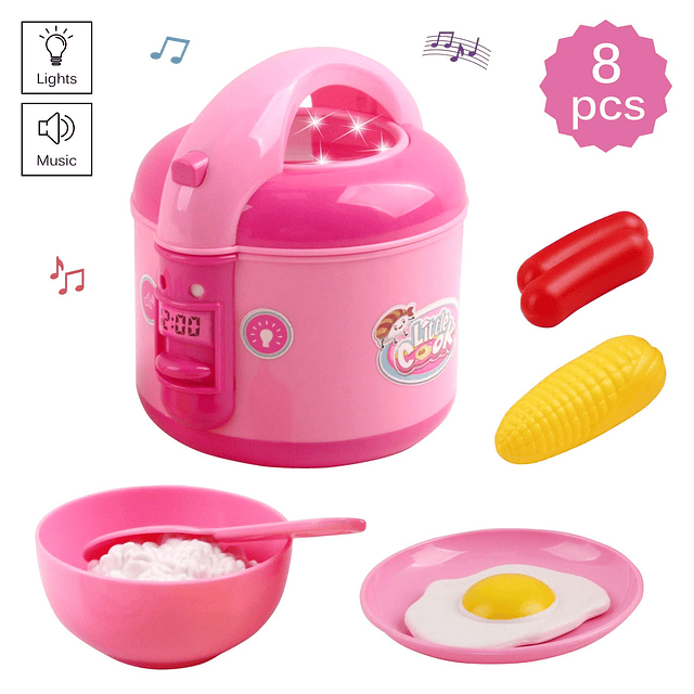 Olla arrocera para niños, juego de cocina de tamaño compacto